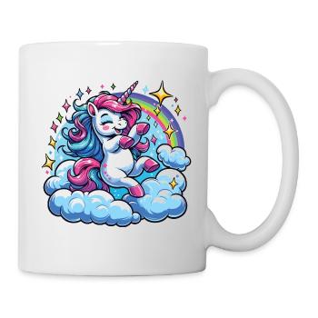 Joy of Playing Unicorn – Magic Clouds - Mug - white - Right