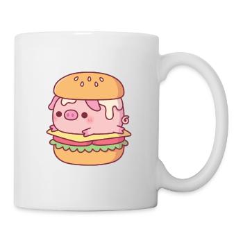 Cute Pig In A Burger Funny - Mug - white - Right