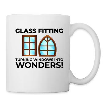 Verglaser Fenster Glasbeschlag Monteur Glasarbeiten - Tasse - Weiß - Rechts