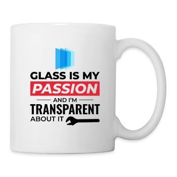 Verglaser Fenster Glasbeschlag Monteur Glasarbeiten - Tasse - Weiß - Rechts