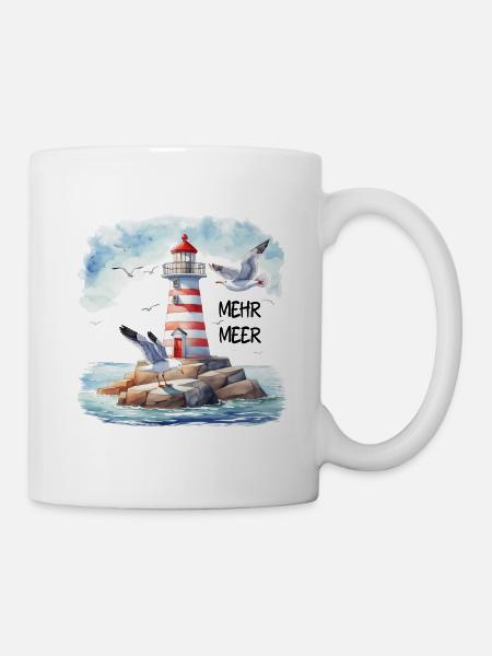 Mehr Meer - Tasse - Weiß