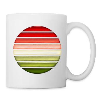 Watermelon retro sunset glass design - Mug - white - Right