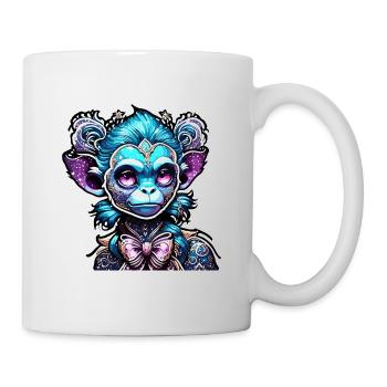 Cute Monkey / Monkey Girl / Cute / Hair Bow - Mug - white - Right