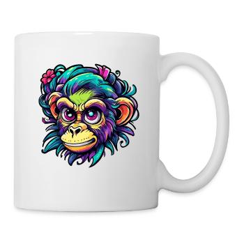 Cute Monkey / Monkey Girl / Cute / Hair Bow - Mug - white - Right