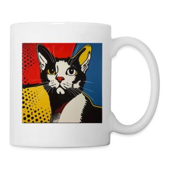 cat, cat motif, comic, gift, gift ideas - Mug - white - Right