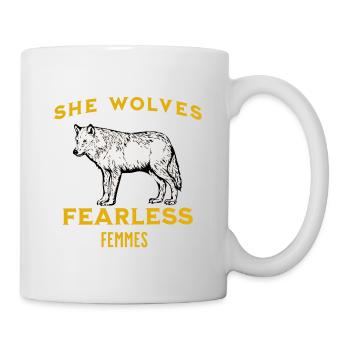 Alpha Femme She-Wolf Leader Pack Queen Girl Power - Mug - white - Right