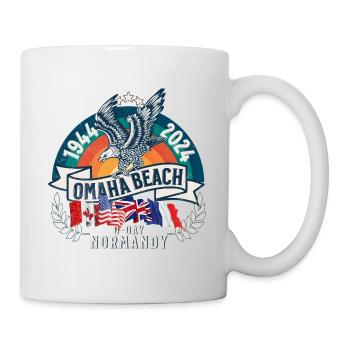 D DAY 80th anniversary Omaha Beach Normandy - Mug blanc - blanc - Droite