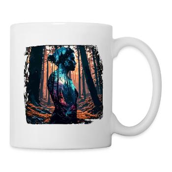 Silhouette / Forest / Portrait / Trees / Person - Mug - white - Right