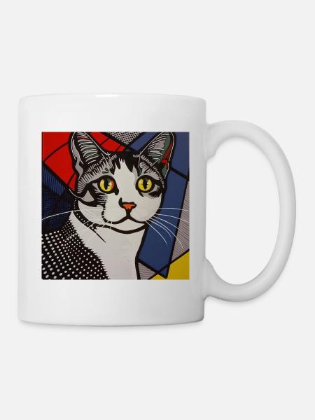 Chat, Motif De Chat - Mug blanc - blanc