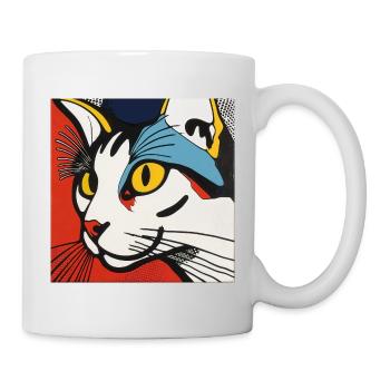 Katze, katzenmotiv - Tasse - Weiß - Rechts