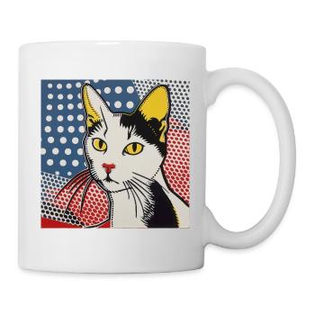 Katze, katzenmotiv - Tasse - Weiß - Rechts