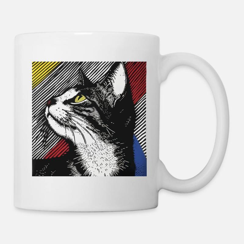Chat, Motif De Chat - Mug blanc - blanc