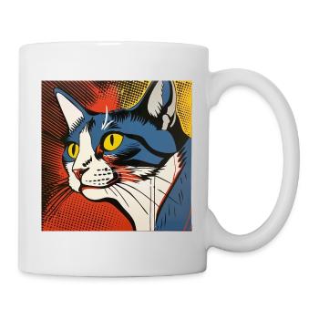 Katze, katzenmotiv - Tasse - Weiß - Rechts