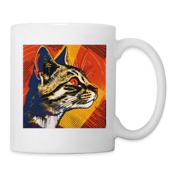 Katze, katzenmotiv - Tasse - Weiß - Rechts