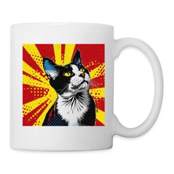 Katze, katzenmotiv - Tasse - Weiß - Rechts