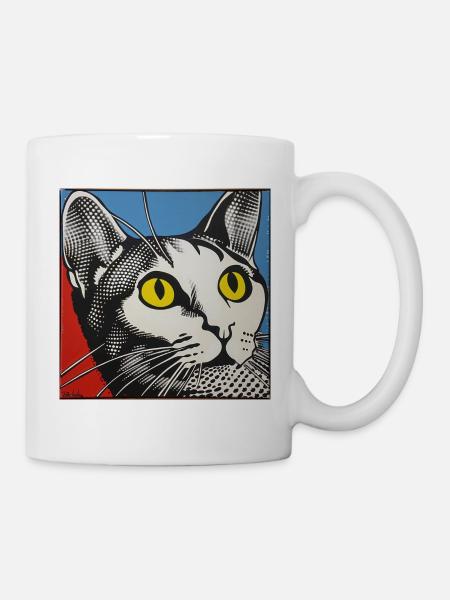 Chat, Motif De Chat - Mug blanc - blanc