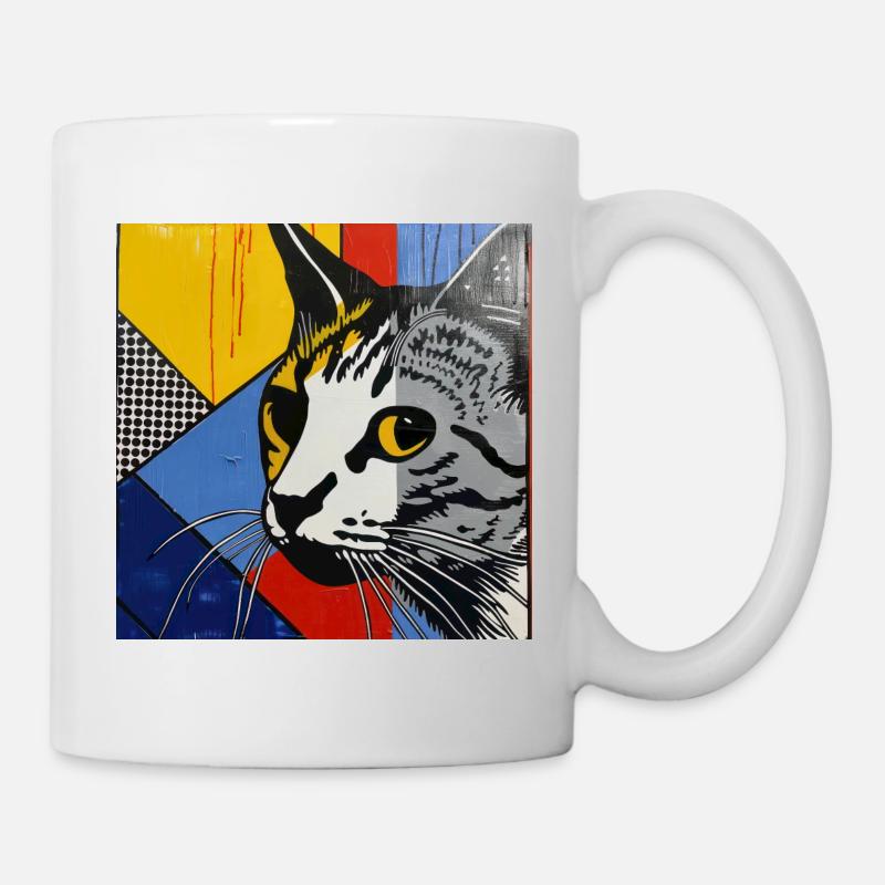Chat, Motif De Chat - Mug blanc - blanc