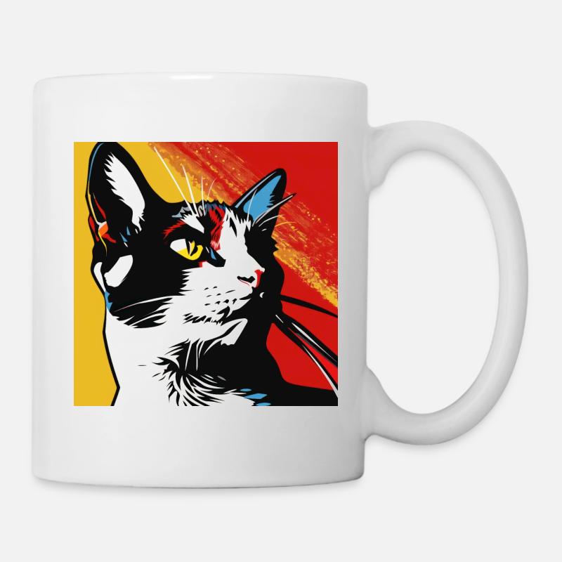 Chat, Motif De Chat - Mug blanc - blanc