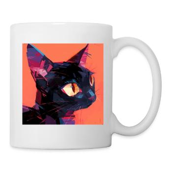 Katze, katzenmotiv - Tasse - Weiß - Rechts