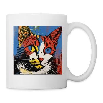 Katze, katzenmotiv - Tasse - Weiß - Rechts