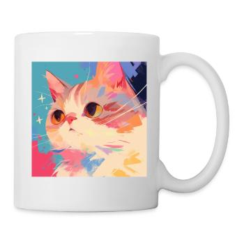 Katze, katzenmotiv - Tasse - Weiß - Rechts
