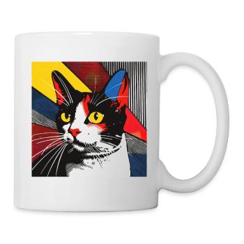 Katze, katzenmotiv - Tasse - Weiß - Rechts
