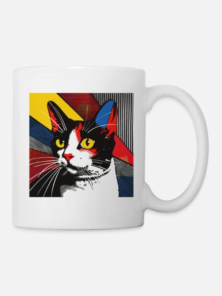 Chat, Motif De Chat - Mug blanc - blanc
