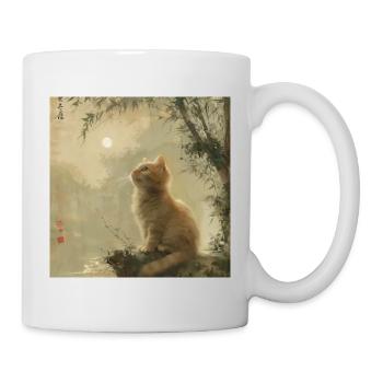 Katze, katzenmotiv - Tasse - Weiß - Rechts