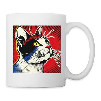 Katze, katzenmotiv - Tasse - Weiß - Rechts
