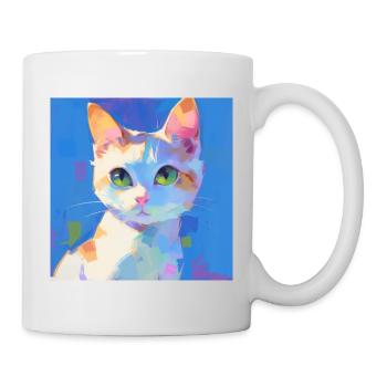 Katze, katzenmotiv - Tasse - Weiß - Rechts