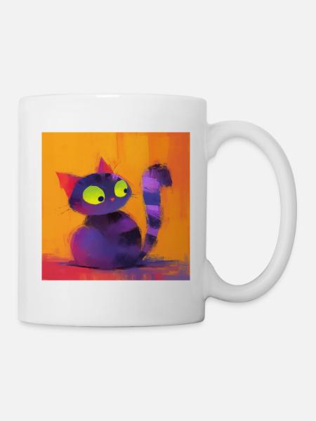 Katze, katzenmotiv - Tasse - Weiß