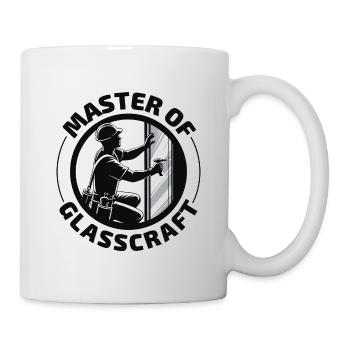 Verglaser Fenster Glasbeschlag Monteur Glasarbeiten - Tasse - Weiß - Rechts