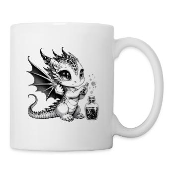 Dragon mignon avec potion - Mug blanc - blanc - Droite