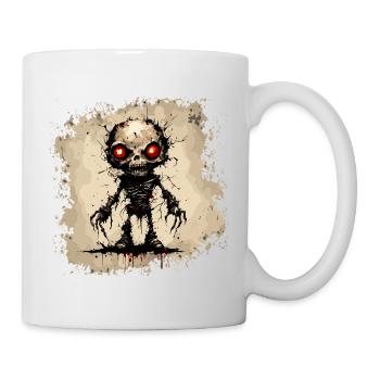 Poupée d’horreur / Halloween / Effrayant / Sombre - Mug blanc - blanc - Droite