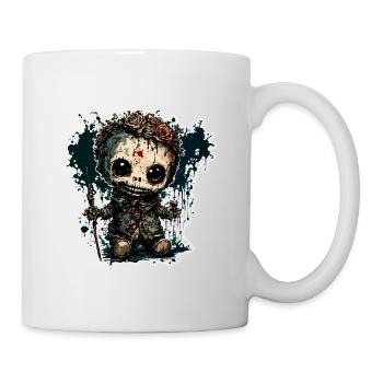 Poupée d’horreur / Halloween / Effrayant / Sombre - Mug blanc - blanc - Droite