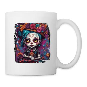 Poupée d’horreur / Halloween / Effrayant / Sombre - Mug blanc - blanc - Droite