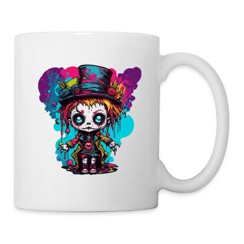 Poupée d’horreur / Halloween / Effrayant / Sombre - Mug blanc - blanc - Droite