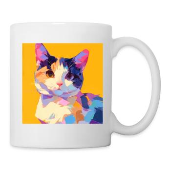 Katze, katzenmotiv - Tasse - Weiß - Rechts