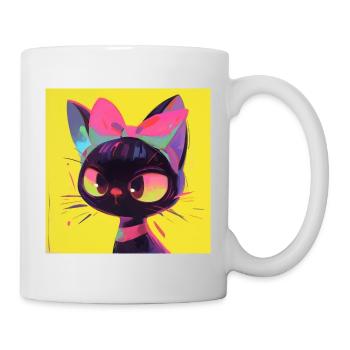 Chat, Motif De Chat - Mug blanc - blanc - Droite