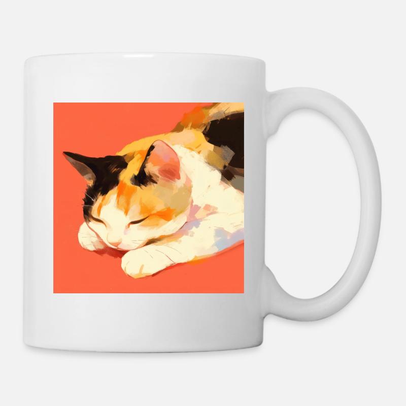 Cat, Cat Motif - Mug - white