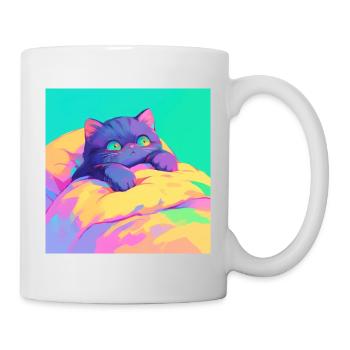 Katze, katzenmotiv - Tasse - Weiß - Rechts