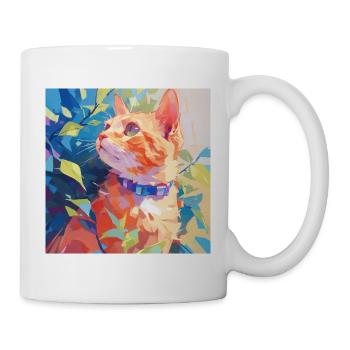Katze, katzenmotiv - Tasse - Weiß - Rechts