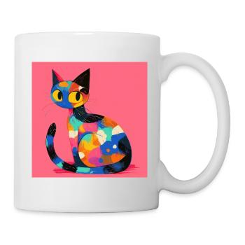 Katze, katzenmotiv - Tasse - Weiß - Rechts