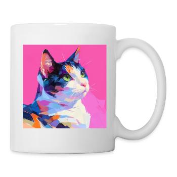 Katze, katzenmotiv - Tasse - Weiß - Rechts