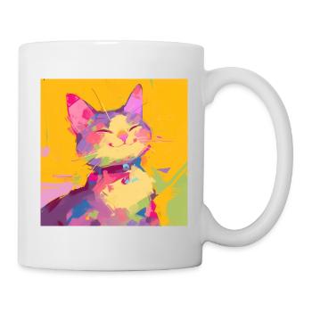 Katze, katzenmotiv - Tasse - Weiß - Rechts