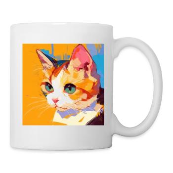 Katze, katzenmotiv - Tasse - Weiß - Rechts