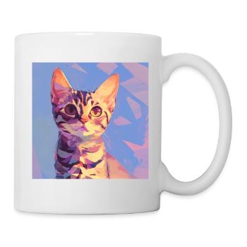 Katze, katzenmotiv - Tasse - Weiß - Rechts