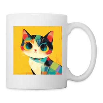Katze, katzenmotiv - Tasse - Weiß - Rechts