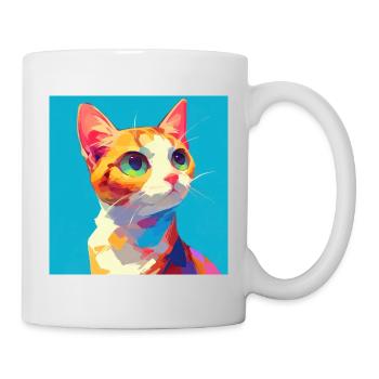 Katze, katzenmotiv - Tasse - Weiß - Rechts