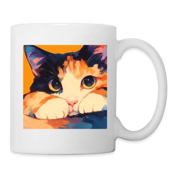 Chat, Motif De Chat - Mug blanc - blanc - Droite